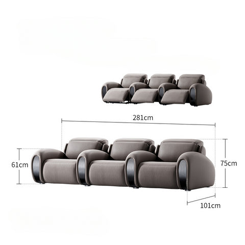 Family Theater Sofa High Sense Villa Whole House Supporting Electric Function Video Room Sofa