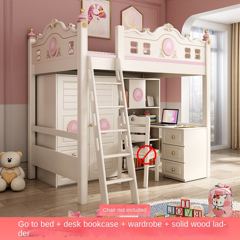 Pink Multi functional Combination Bed