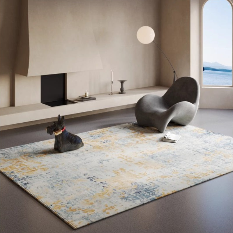 Minimalist high-end living room carpet, sofa, tea table and floor mat