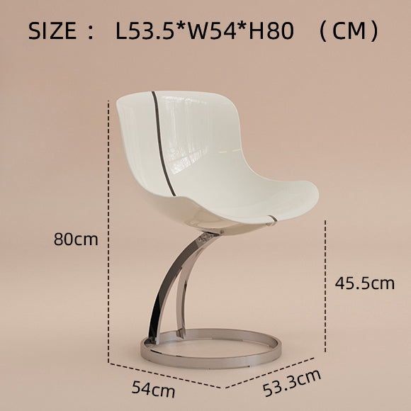 Designer's Creative Cream Home Acrylic Chair