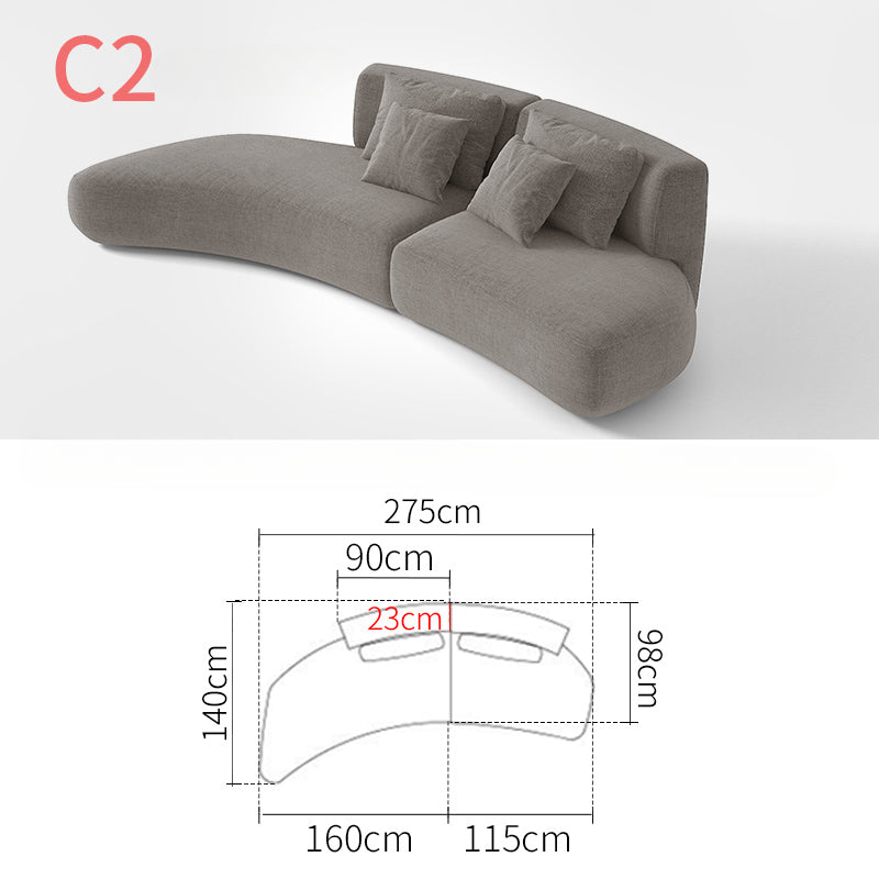 Curved furniture combination