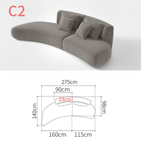 Curved furniture combination