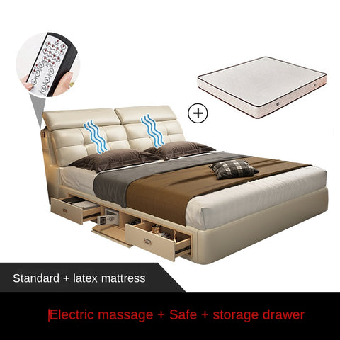 Intelligent electric vibration massage leather bed master multifunctional fun wedding bed