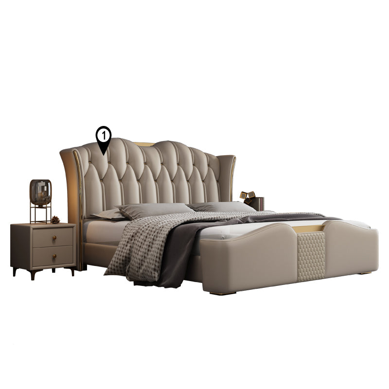 Modern leather bed designed by a famous Italian designer bed