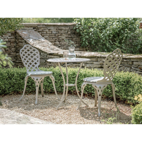 Stone Cast Aluminium 2 Seat Compact Bistro Setgarden