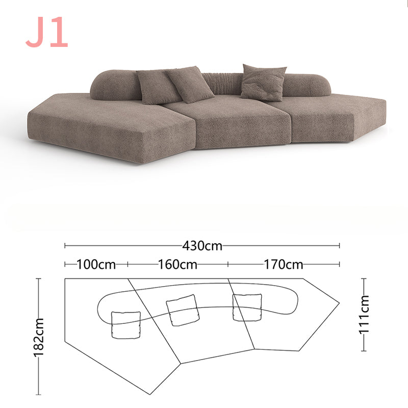 Italian modular fabric sofa