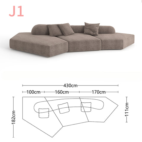 Italian modular fabric sofa