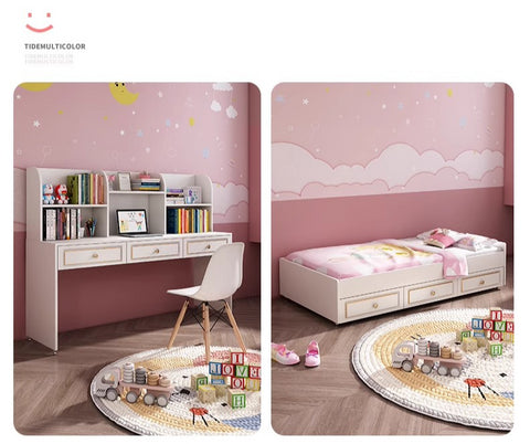 Pink upper and lower multi-function combination bed