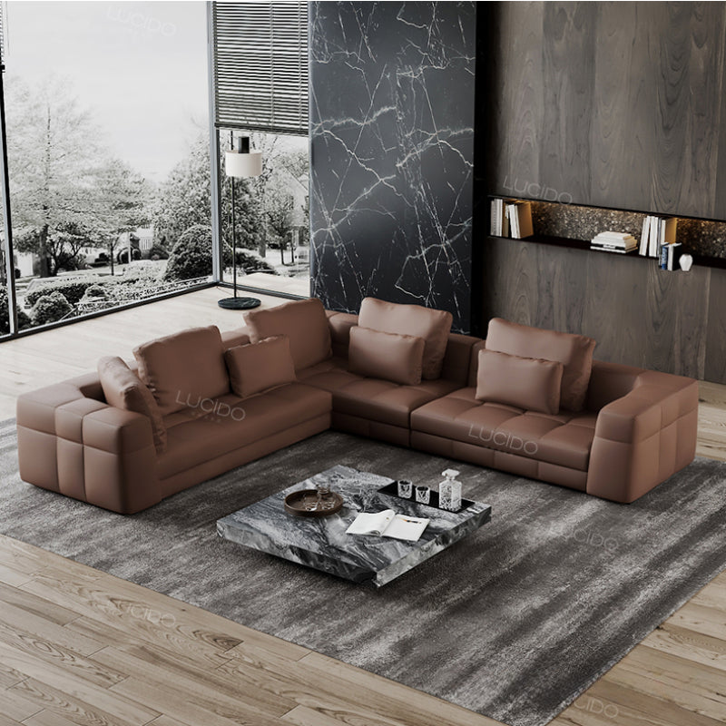 Italian suit leather sofa