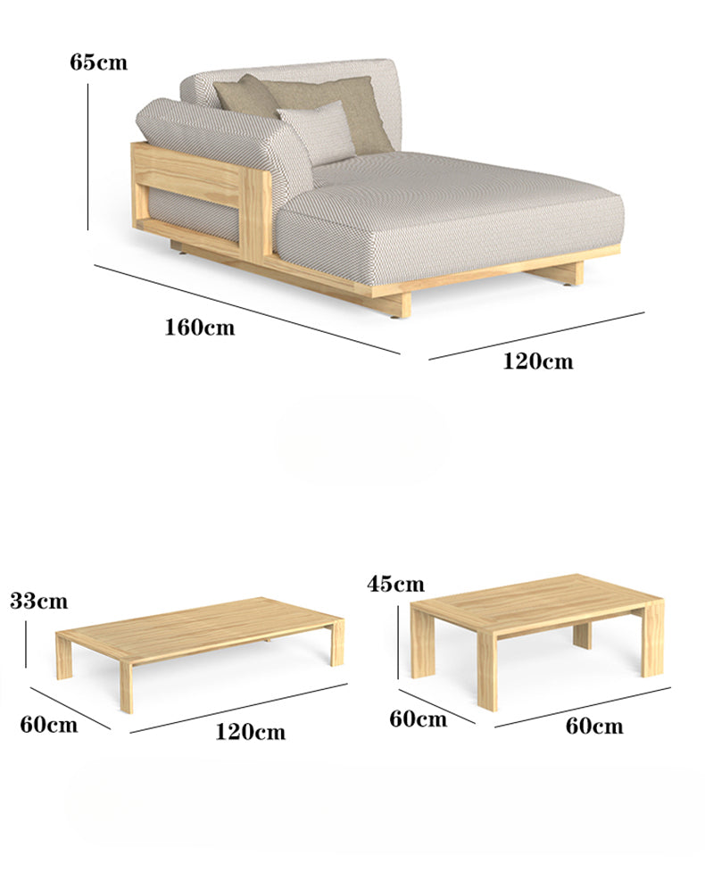 Garden leisure teak waterproof, sun proof, and anti-corrosion sofagarden