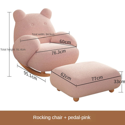 Rocking chair Lazy sofa Single balcony Leisure cream wind recliner Living room designer sofa rocking chair