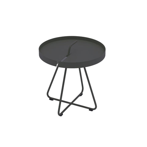 Charcoal Side Tray Table With Removable Topgarden