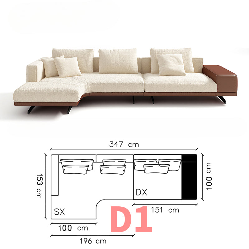 High-end Italian minimalist fabric sofa