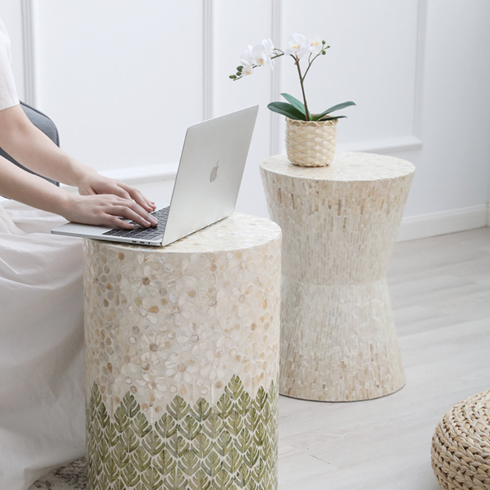 Creative and simple shell tea table, home balcony side table