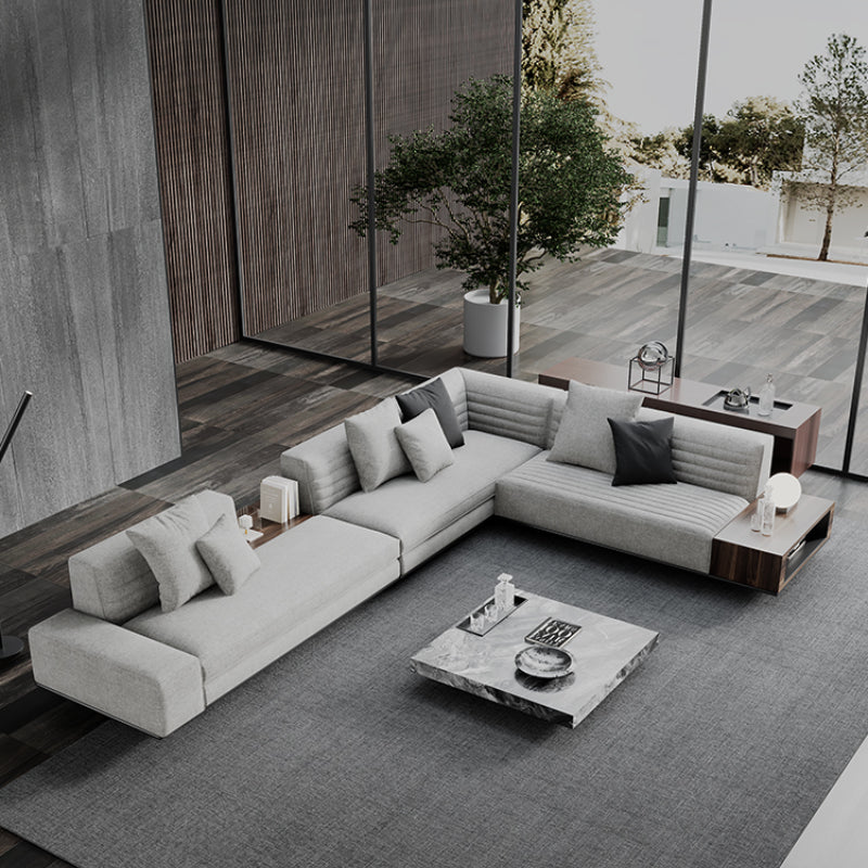 High-end Italian minimalist leather sofa