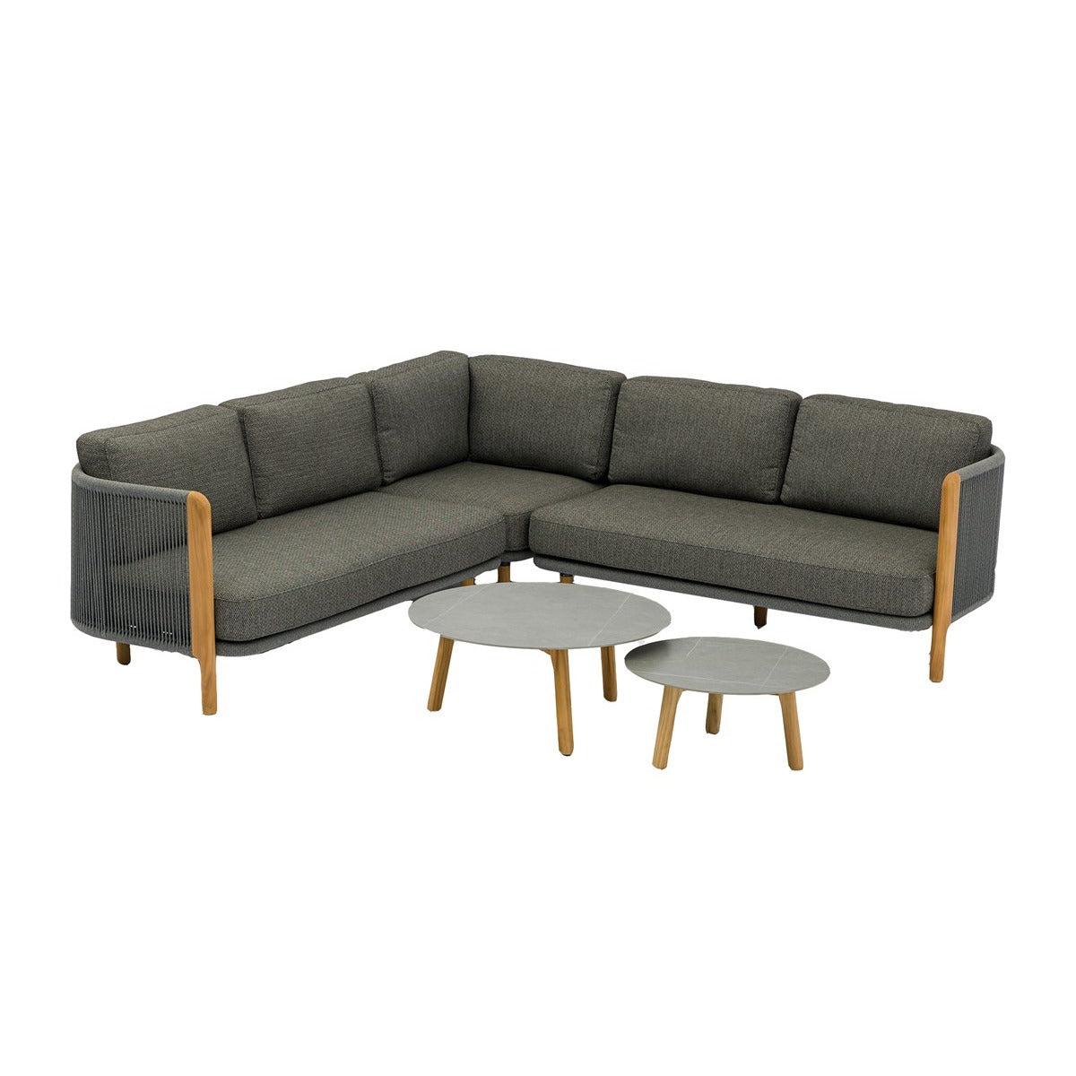 Corner Sofa Set with Duo Coffee Tablegarden