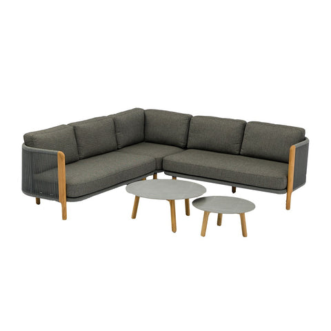 Corner Sofa Set with Duo Coffee Tablegarden