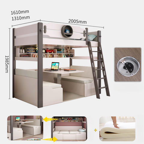 Upper and lower bed multifunctional combination bed