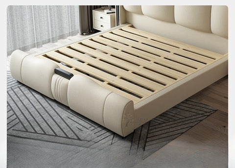 Modern high-end leather storage bed