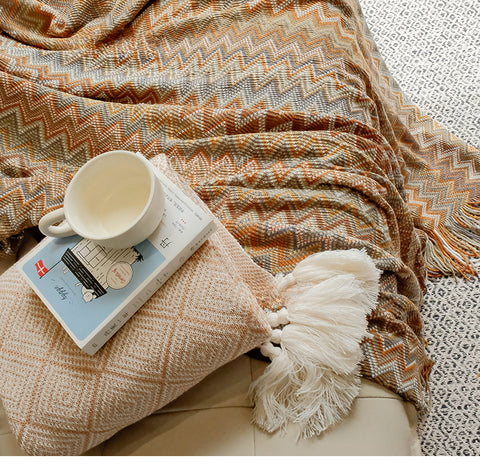 Bohemian air conditioning blanket sofa blanket