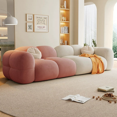 Cream cotton candy sofa