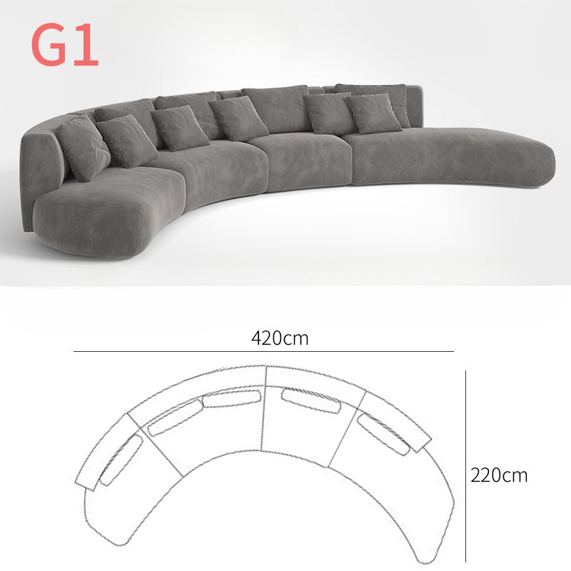 Curved furniture combination