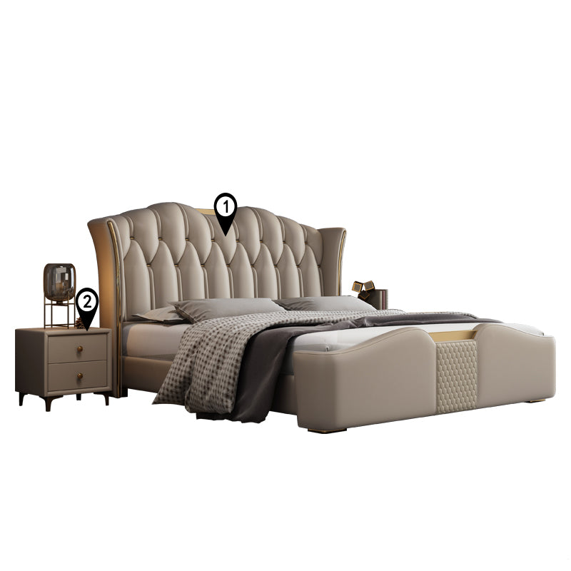 Modern leather bed designed by a famous Italian designer bed