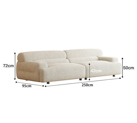 French lamb cream sofa