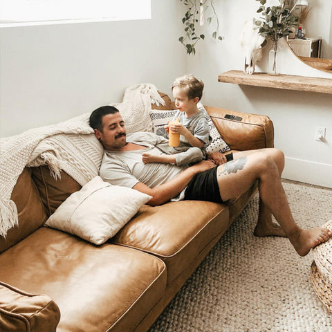 Modern first-floor cowhide sofa