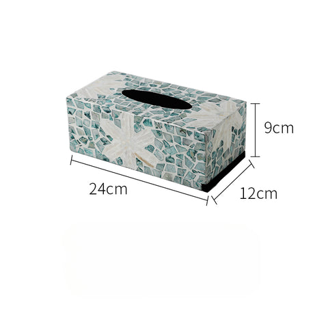 Natural Shell Decorative Tissue Box Creative Paper Drawer Box