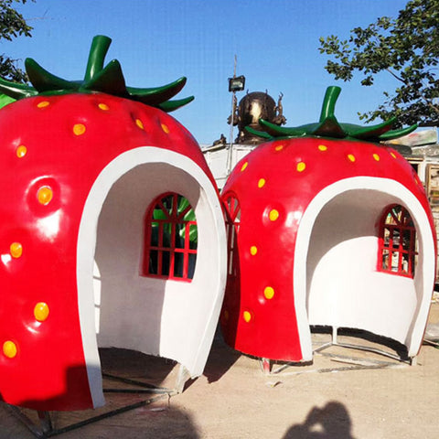 Strawberry model fruit sculpture orchard decorationgarden