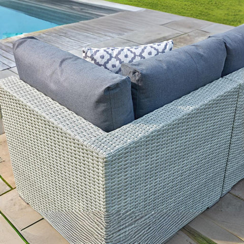 Cloud Rattan 2 Seater Sofa with Ice Bucket Coffee Table & 2 Armchairsgarden