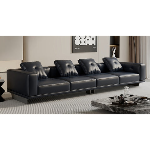 Italian DYLAN minimalist leather sofa