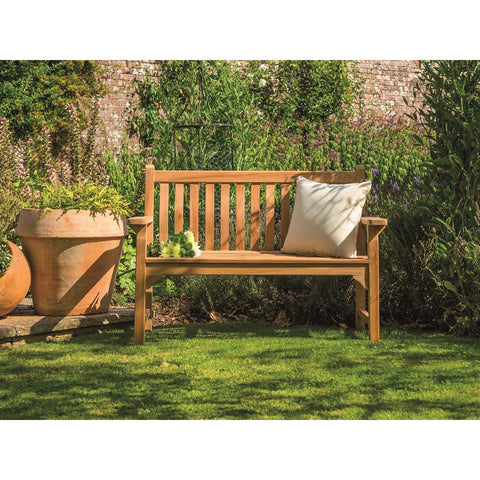 2 Seat Bench with Curved Back & Flat Armsgarden