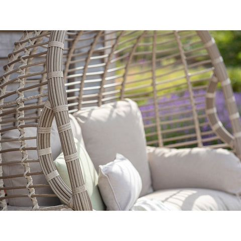 Sandstone Rattan Open Weave Double Hanging Cocoongarden