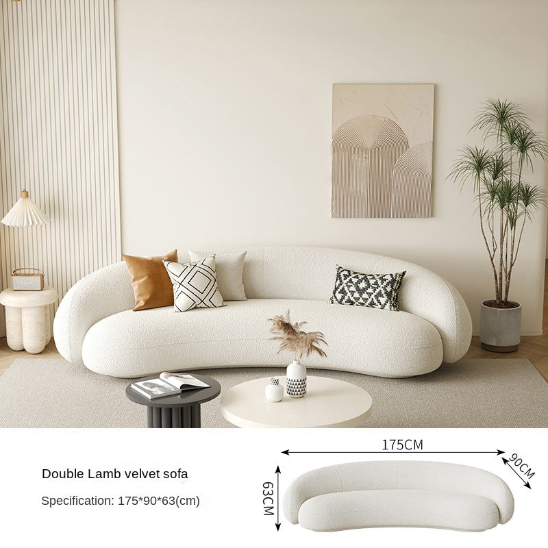 Lamb curved sofa