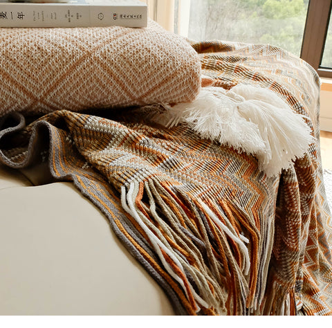 Bohemian air conditioning blanket sofa blanket