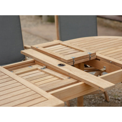 Teak 8 Seat Oval Dining Setgarden