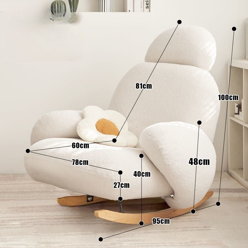 Rocking chair adult recliner living room cream wind cloud leisure sofa home balcony lazy