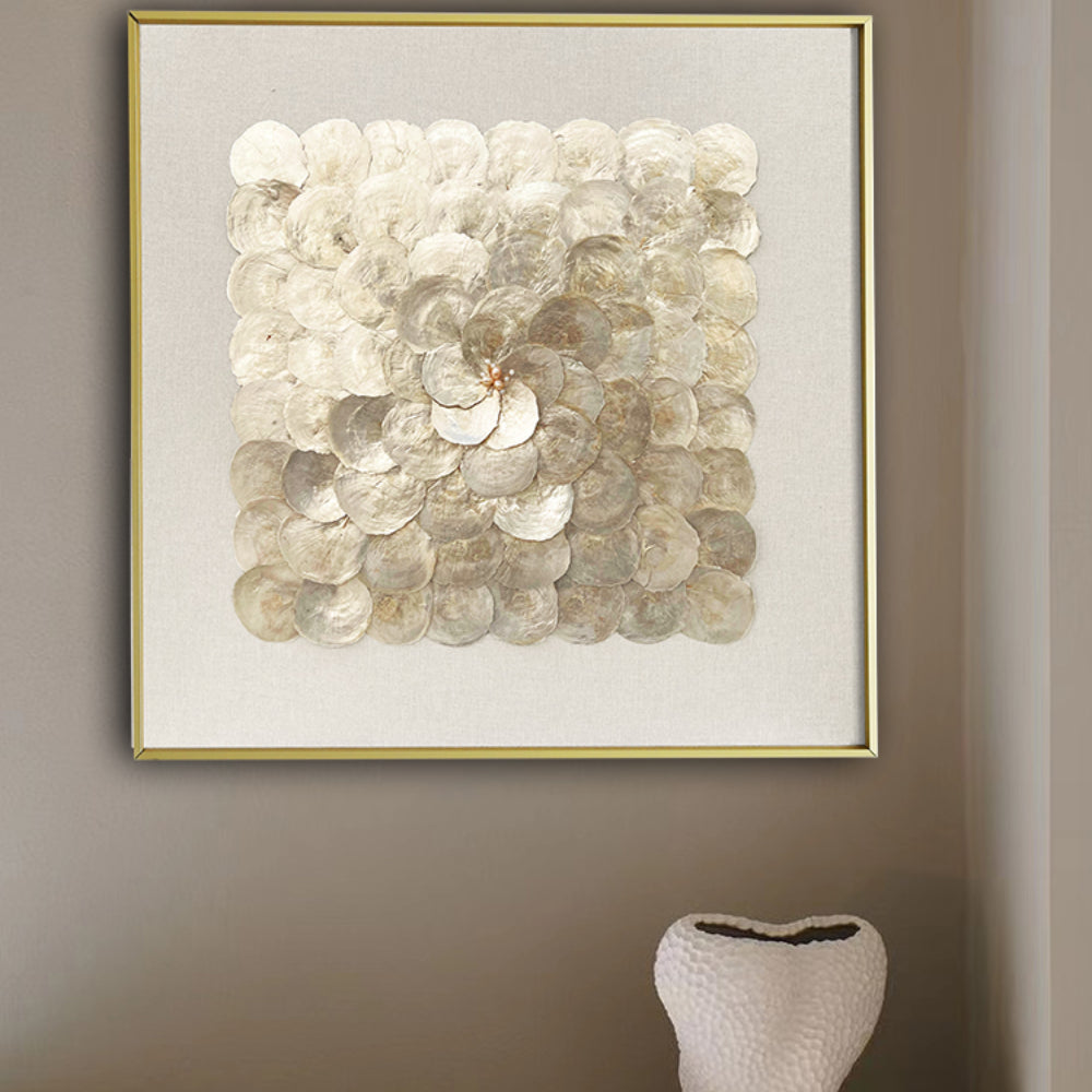 French mother-of-pearl painting shell pearl mural