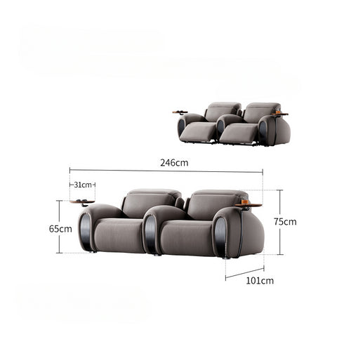 Family Theater Sofa High Sense Villa Whole House Supporting Electric Function Video Room Sofa