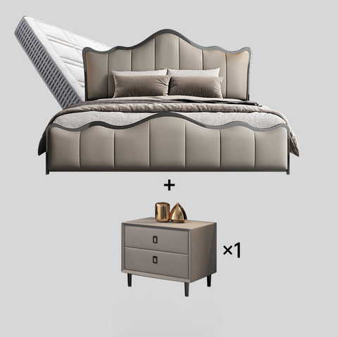 High-end leather bed