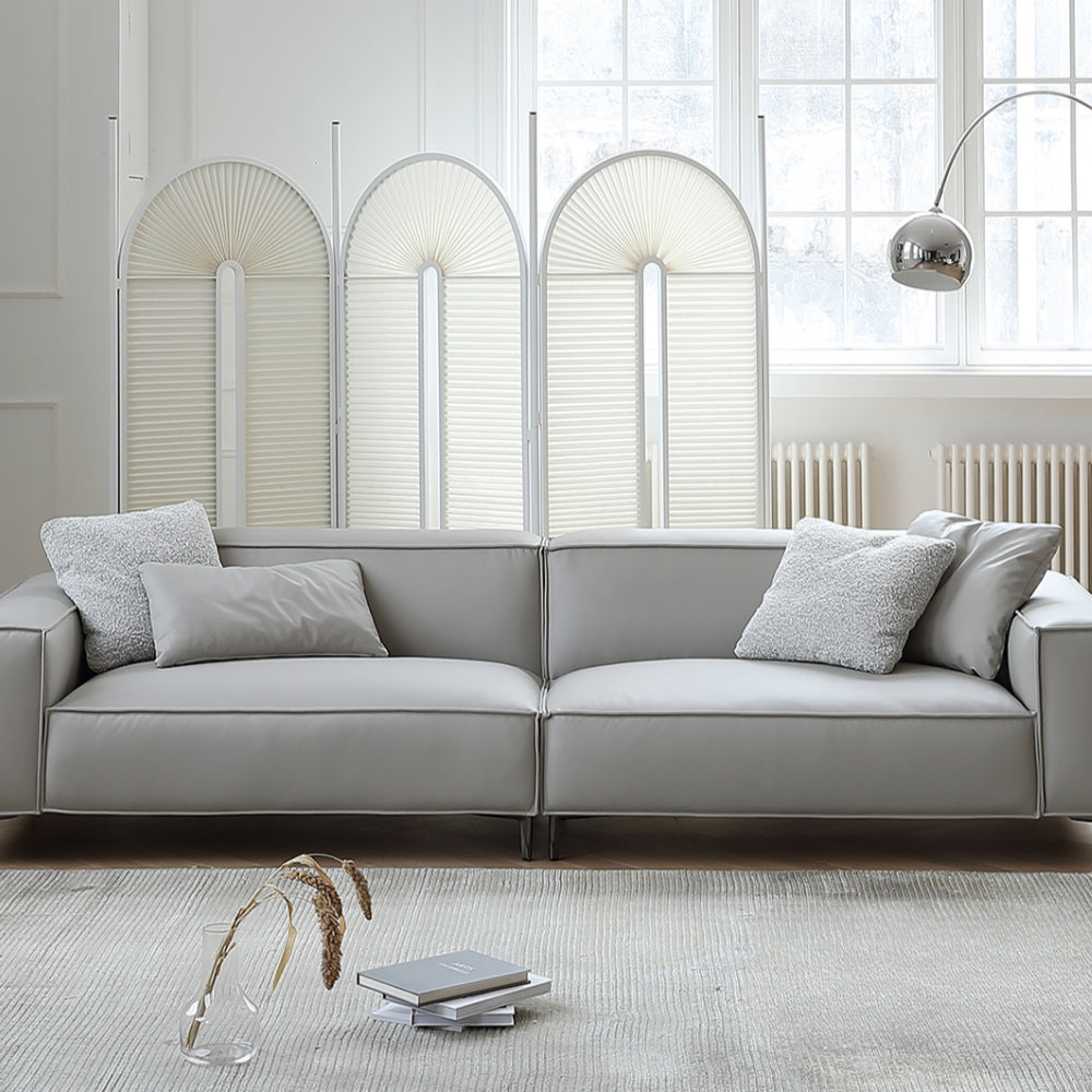 Minimalist leather sofa