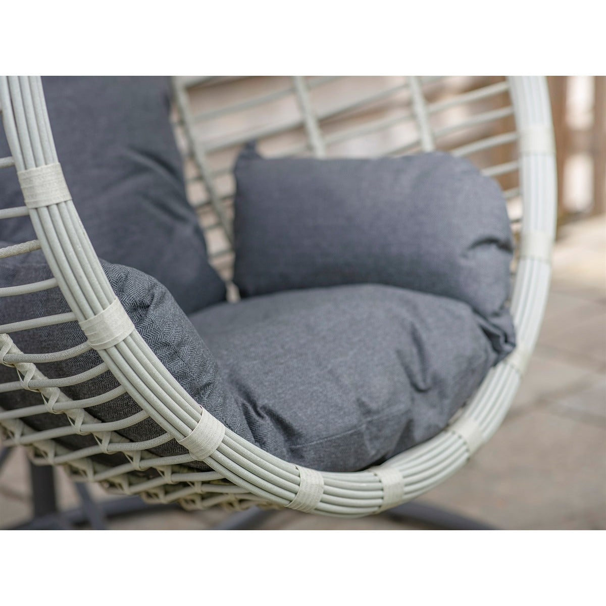 Dove Grey Rattan Single Tulip Open Weave Cocoongarden