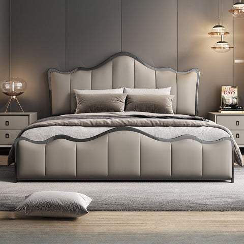 High-end leather bed