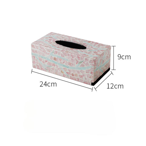 Natural Shell Decorative Tissue Box Creative Paper Drawer Box