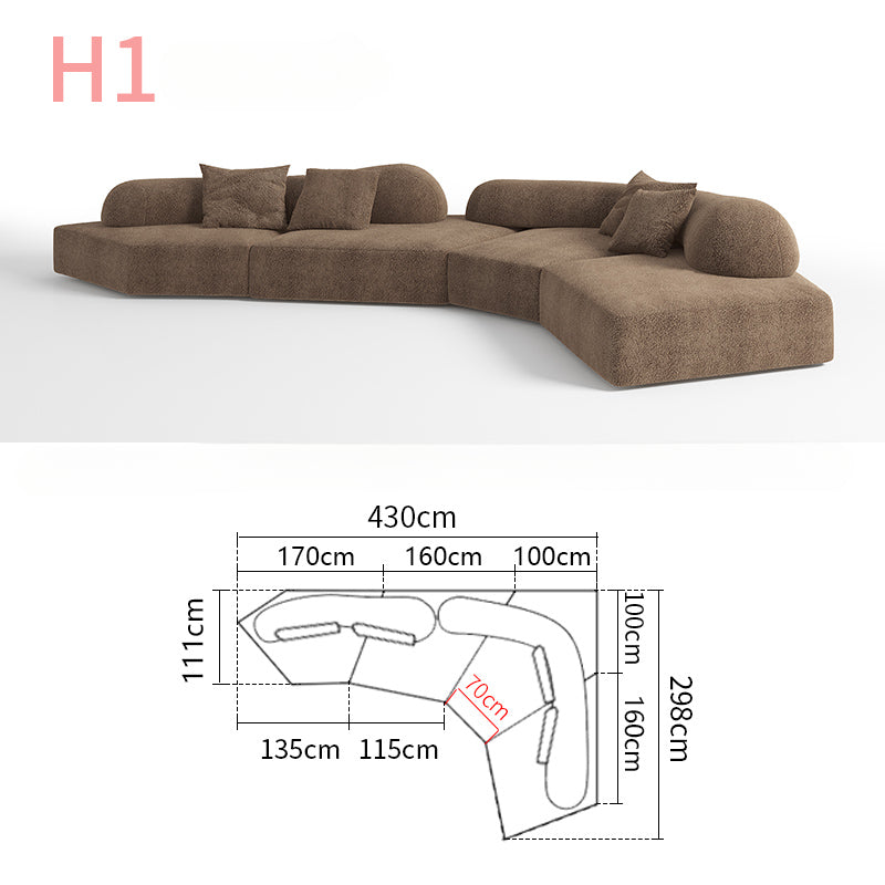 Italian modular fabric sofa