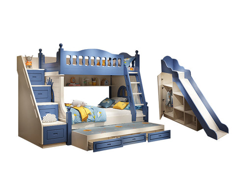 Children&#039;s bed bunk bed slide combination bed