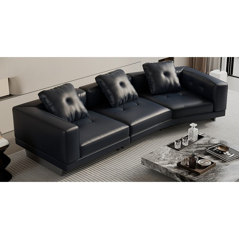 Italian DYLAN minimalist leather sofa