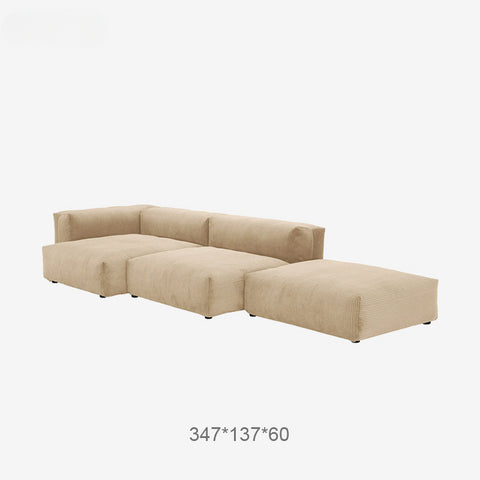 South African corduroy modular fabric sofa/Nordic minimalism straight row combination